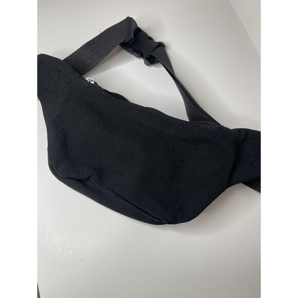 Fanny Pack Canvas Book Themed Adjustable Black " We Eat Books Not Brains" Unisex - Picture 3 of 6